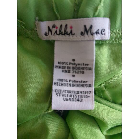 NWT Size 9 Nikki Mac green strapless asystemmical sequin women's dress #21 - Picture 4 of 5